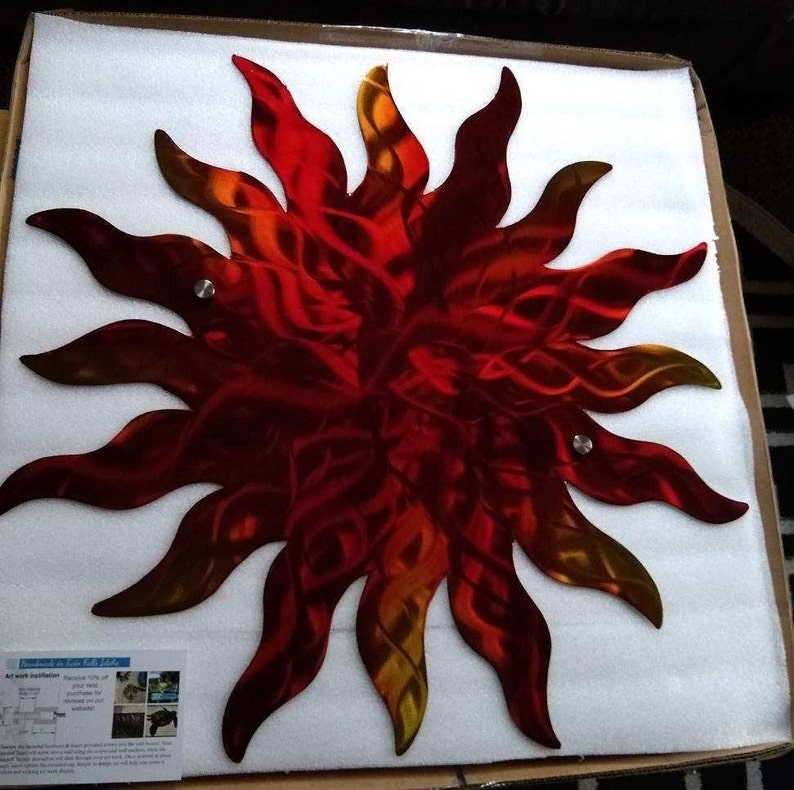 Patio decor sun metal wall Art ETSY handmade copper Sun Metal | Etsy