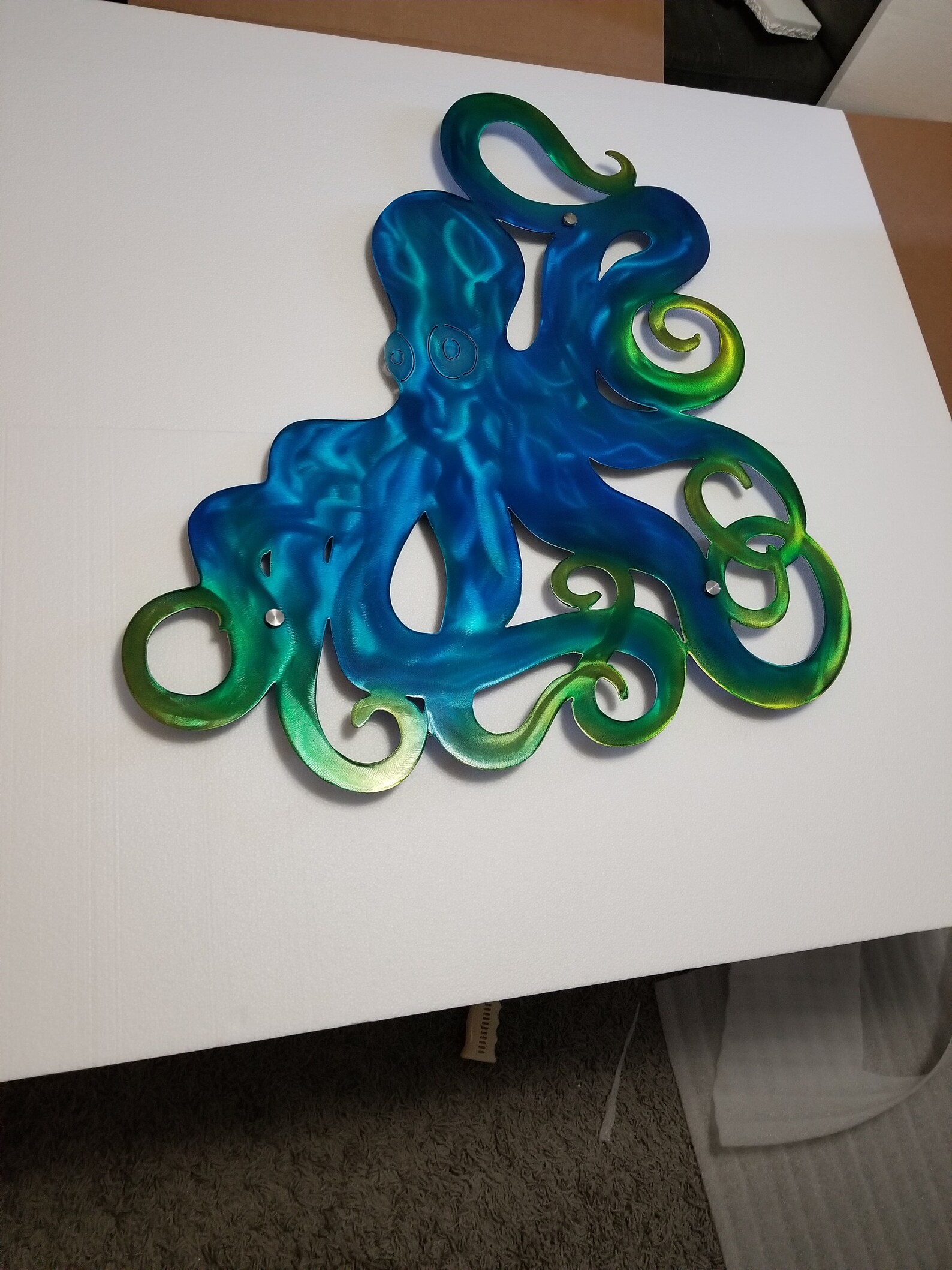 Metal wall art Octopus unique home decor large beach artwork Etsy