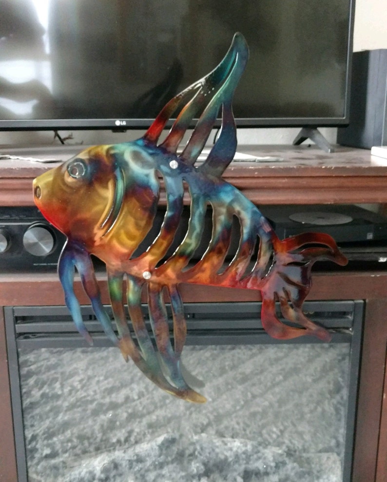 Metal Wall art fish outdoor wall decor plasma cut fish