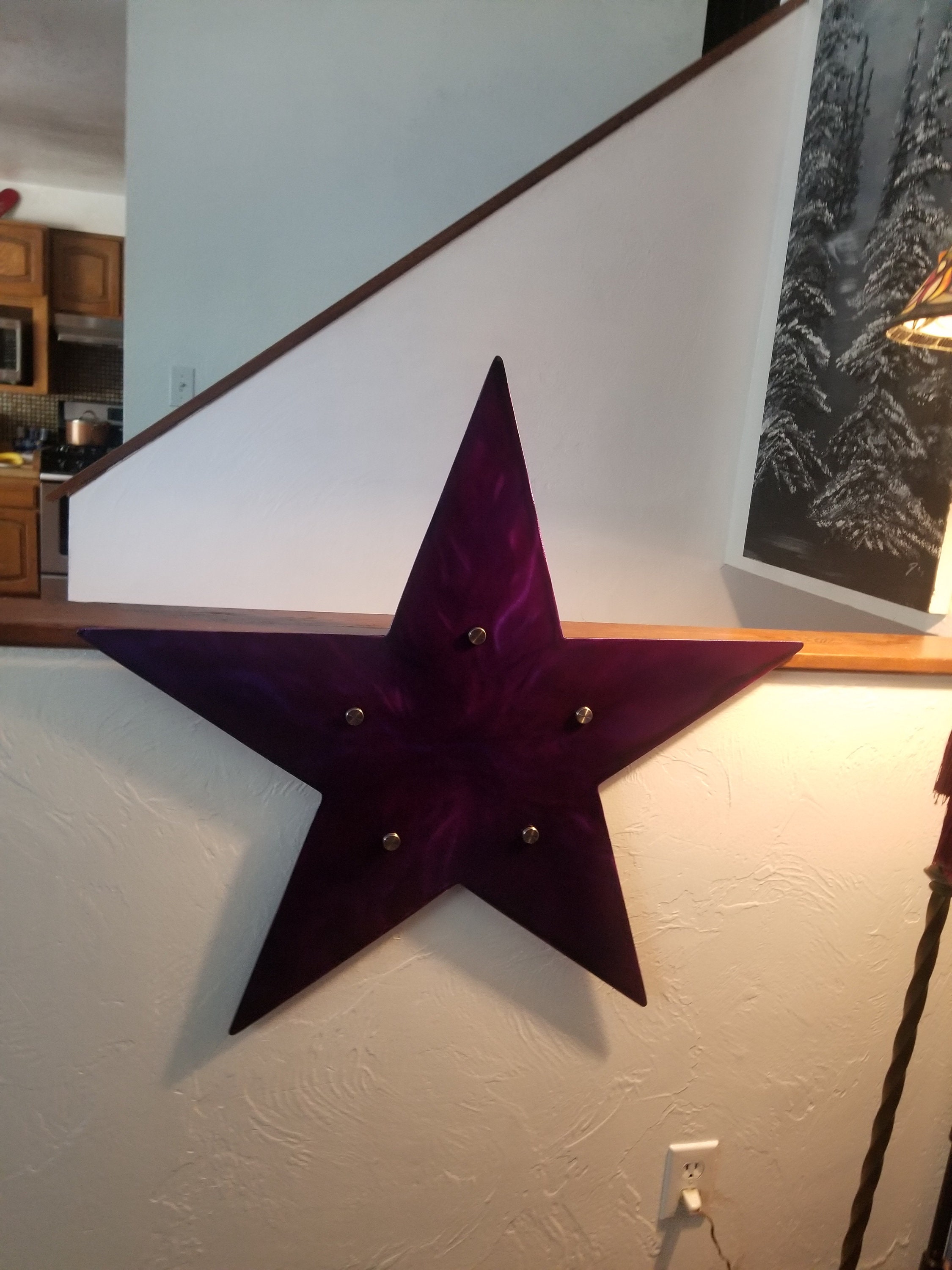 Large Metal Stars Star Wall Hanging Decor Home Decor Stars Etsy