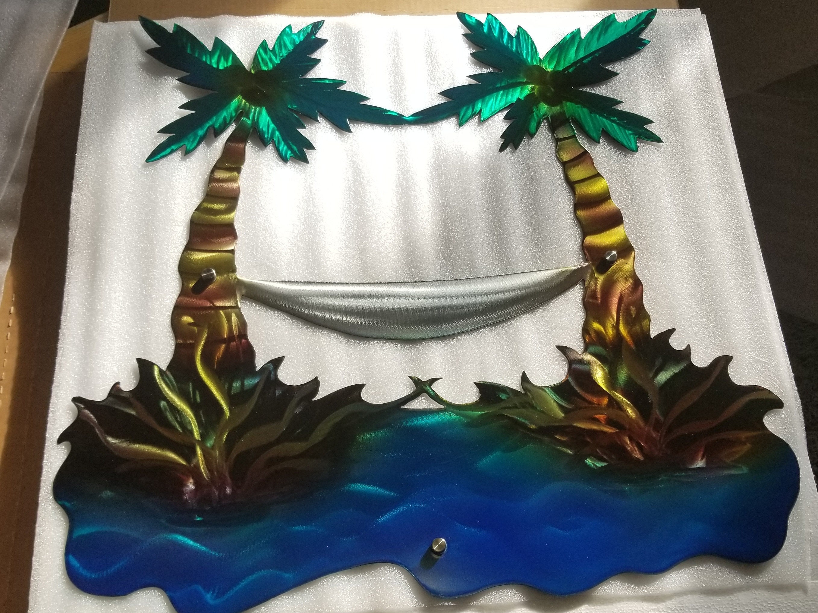 Metal Art Wall Decor Palm Tree Tropical Beach House Wall Decor - Etsy