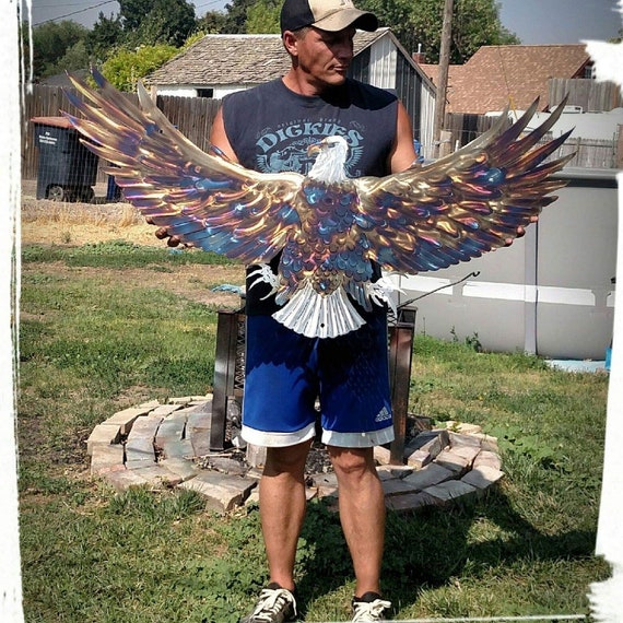 Metal Wall Art Eagle Large Sign Man Cave Gift Bald Eagle ETSY