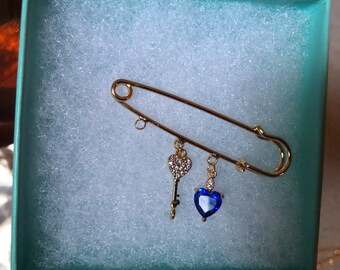 Something  Blue Bridal Pin