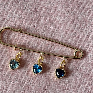 ROYAL Blue Bridal safety pin, Elegant Something Old Something New Keepsake, Perfect Brides Gift