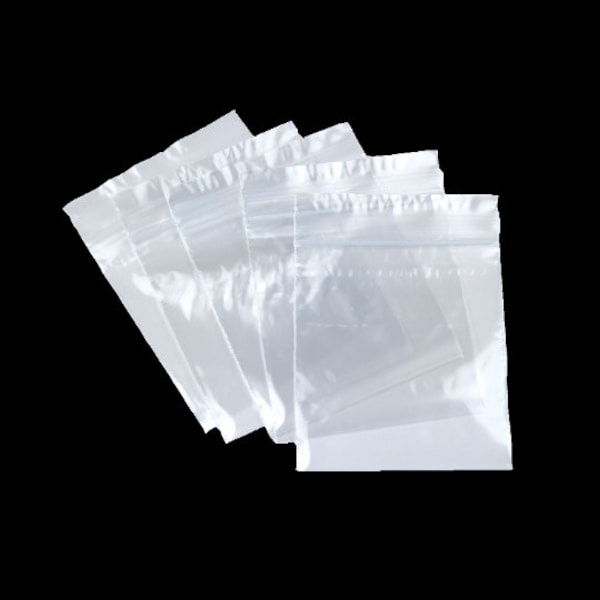 100 Sachets Grip Seal, Serrure à glissière réutilisable solide, fermeture à glissière refermable en poly - Petit, sac de pièces de rechange