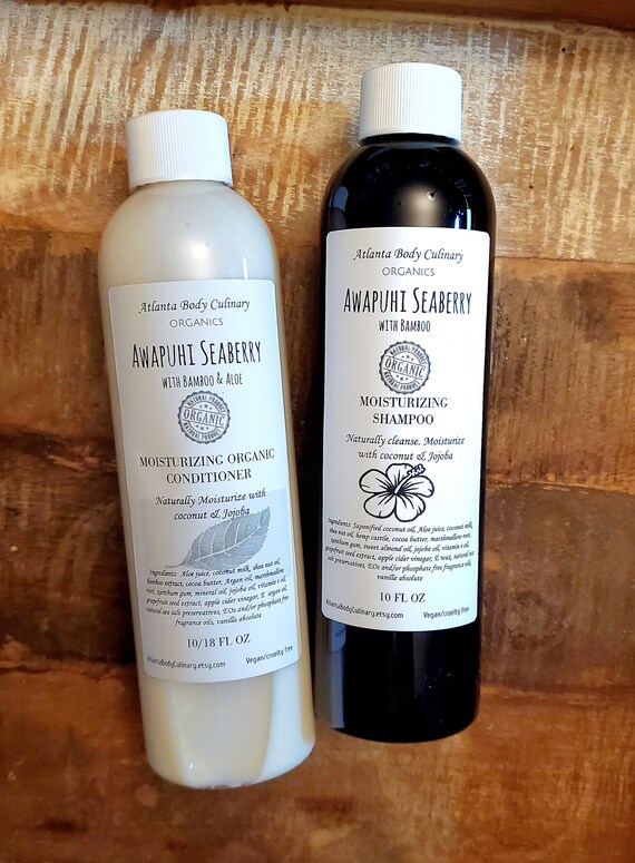 Awapuhi Seaberry Set Organic Shampoo Organic Conditioner Vegan Etsy