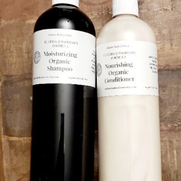 Dry Itchy Flaky scalp SET shampoo and conditioner organic vegan