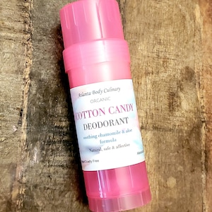 Cotton Candy organic deodorant 4 oz cotton candy deodorant vegan cotton candy deodorant chamomile butter deodorant