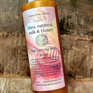 Organic Shea oatmeal honey body wash organic baby wash