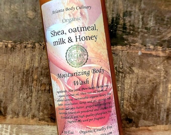 Organic Shea oatmeal honey body wash organic baby wash