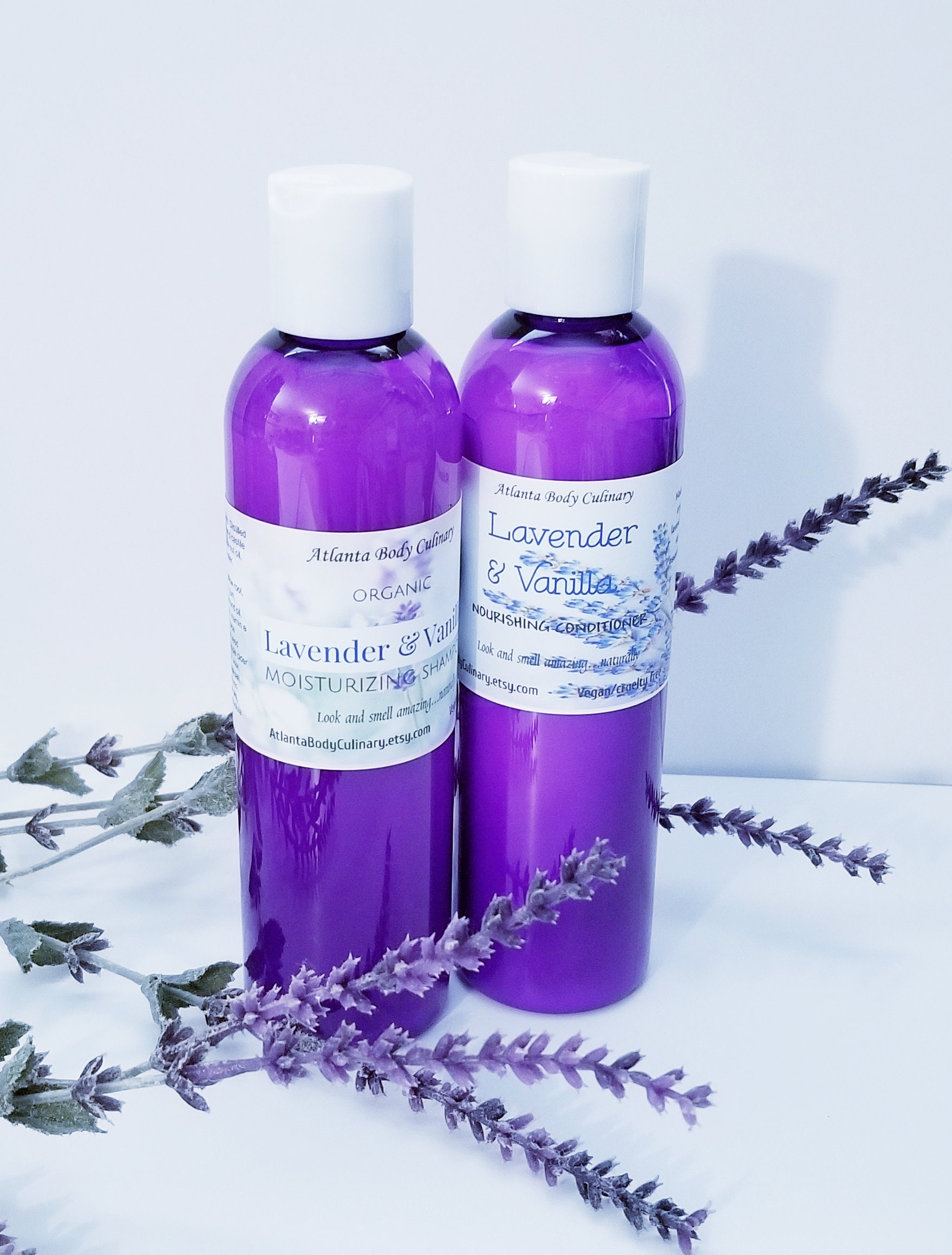 Lavender & Vanilla set organic shampoo organic conditioner Etsy