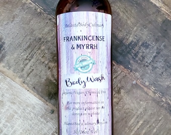 Frankincense & Myrrh organic body wash