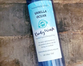 Vanilla Ocean organic body wash vegan lemon vanilla body wash cleanser milky body wash