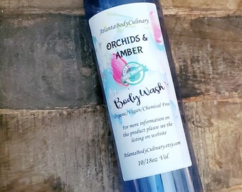 Hawaiian Orchid Amber organic body wash