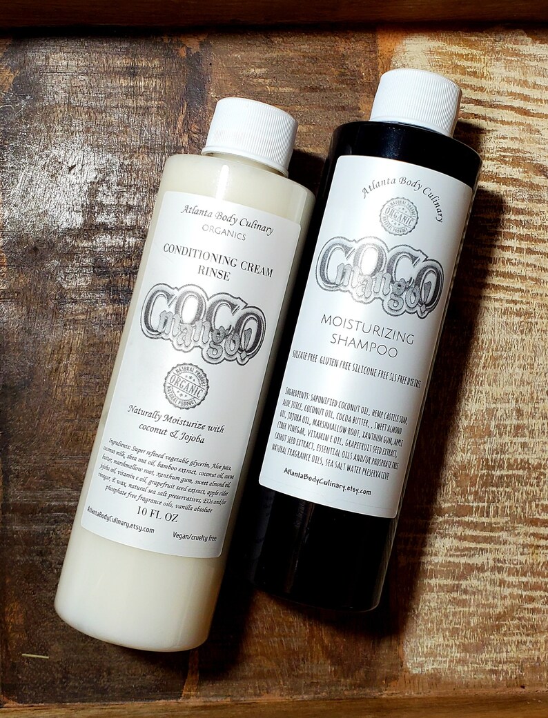 Coconut Mango Set Organic Shampoo & Conditioner Organic Hair Etsy