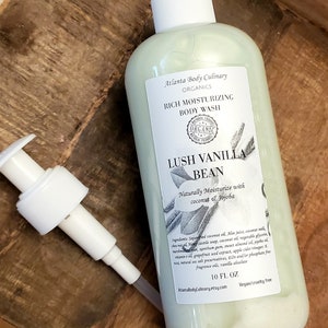 18 oz Organic Body Wash liquid body wash vegan body wash moisturizing body wash non-drying body wash