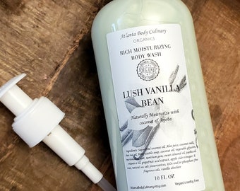 18 oz Organic Body Wash liquid body wash vegan body wash moisturizing body wash non-drying body wash