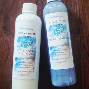 Ocean & Palms set organic shampoo organic conditioner vegan shampoo vegan hair conditioner