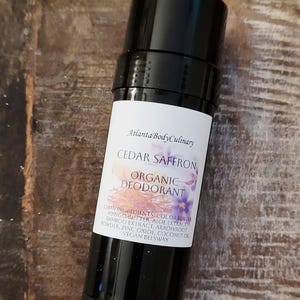 Cedar Saffron organic deodorant 4oz Chamomile deodorant organic mango scented deodorant chamomile butter deodorant mango deodorant