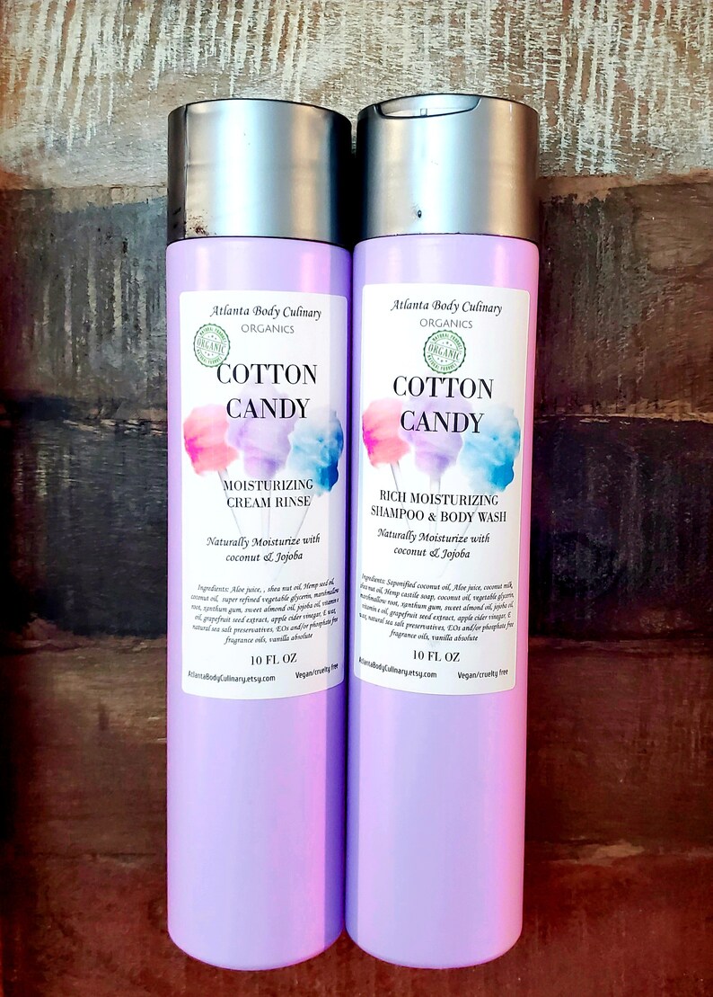 Cotton Candy set shampoo and conditioner organic shampoo Etsy