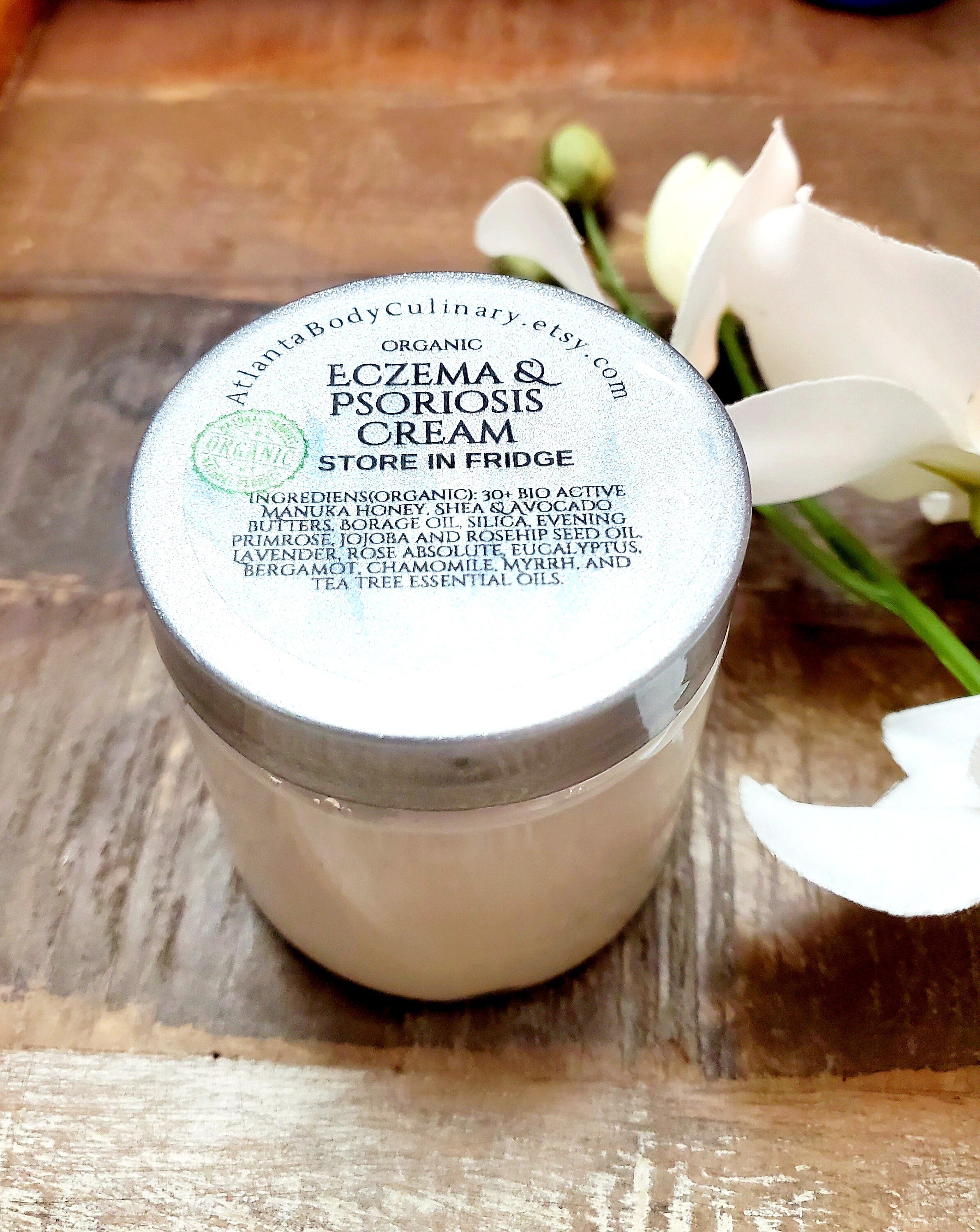 8 Oz Avocado Honey Eczema Cream Organic Eczema Cream Natural Etsy