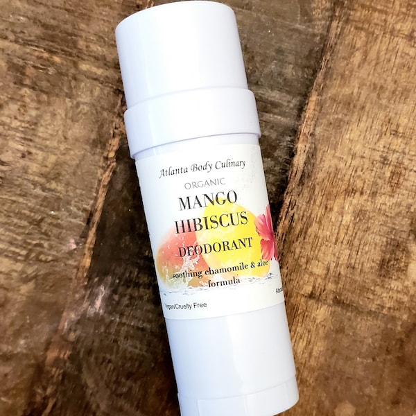 Mango Hibiscus organic deodorant 4 oz Chamomile deodorant organic mango scented deodorant chamomile butter deodorant mango deodorant