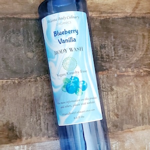 Blueberry Vanilla organic body wash vegan lemon vanilla body wash cleanser milky body wash