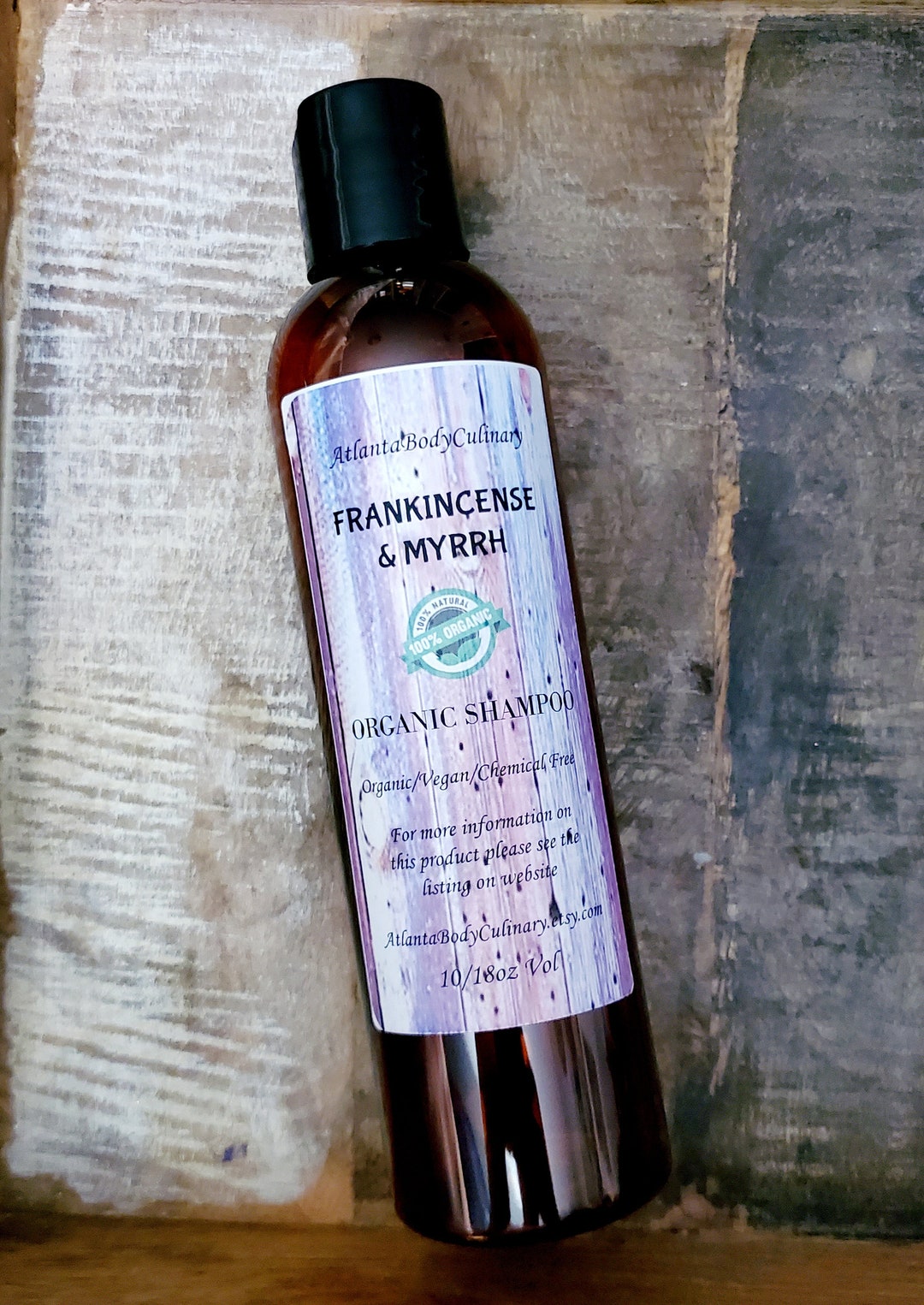 Frankincense & Myrrh Organic Shampoo Vegan Unscented Shampoo Sulfate