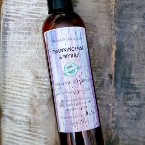 Frankincense & Myrrh Organic shampoo vegan unscented shampoo sulfate free shampoo