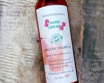 Cherry Limeade Organic shampoo vegan unscented shampoo sulfate free shampoo