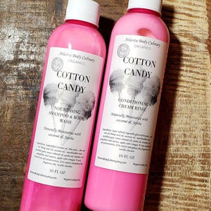 Beskæftiget Mark sneen Cotton Candy Set Shampoo and Conditioner Organic Shampoo - Etsy