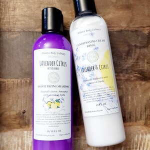 Lavendel & Citrus Set Bio-Shampoo Bio-Conditioner Veganes Shampoo vegane Haarspülung Detangler ohne Tierversuche