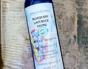 Blueberry lavender thyme Organic shampoo vegan unscented shampoo sulfate free shampoo