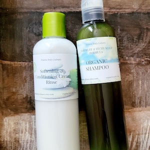 Dry Itchy Flaky scalp SET shampoo and conditioner organic vegan