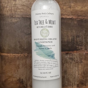 ANY SCENT 8oz organic Shampoo or conditioner vegan conditioner organic conditioner sulfate free shampoo