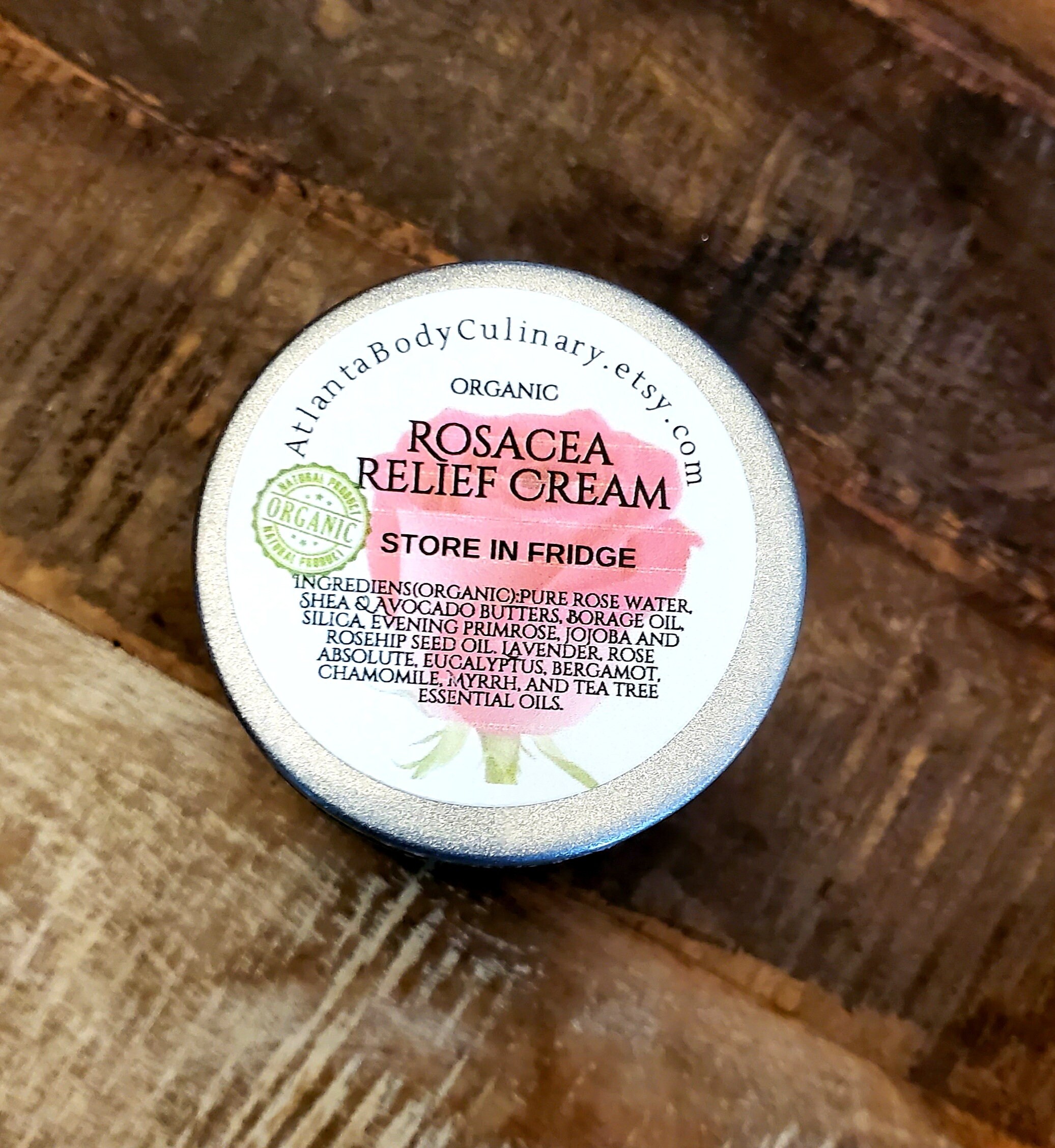 Rosacea Relief Cream Organic Pure Rose Based Rosacea Balm Etsy