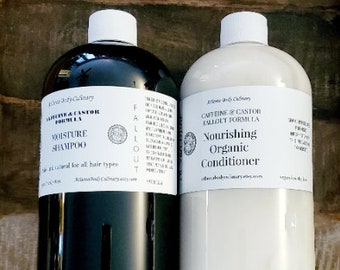 Organic Caffeine & black castor oil Shampoo OR conditioner natural shampoo soothing organic shampoo