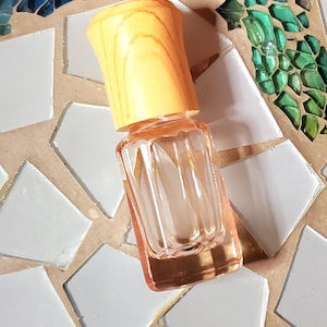 Fragrâncias roll-on de vidro rosa do mar, perfumes naturais roll-on, perfumes de óleos essenciais orgânicos, perfumes veganos roll-on