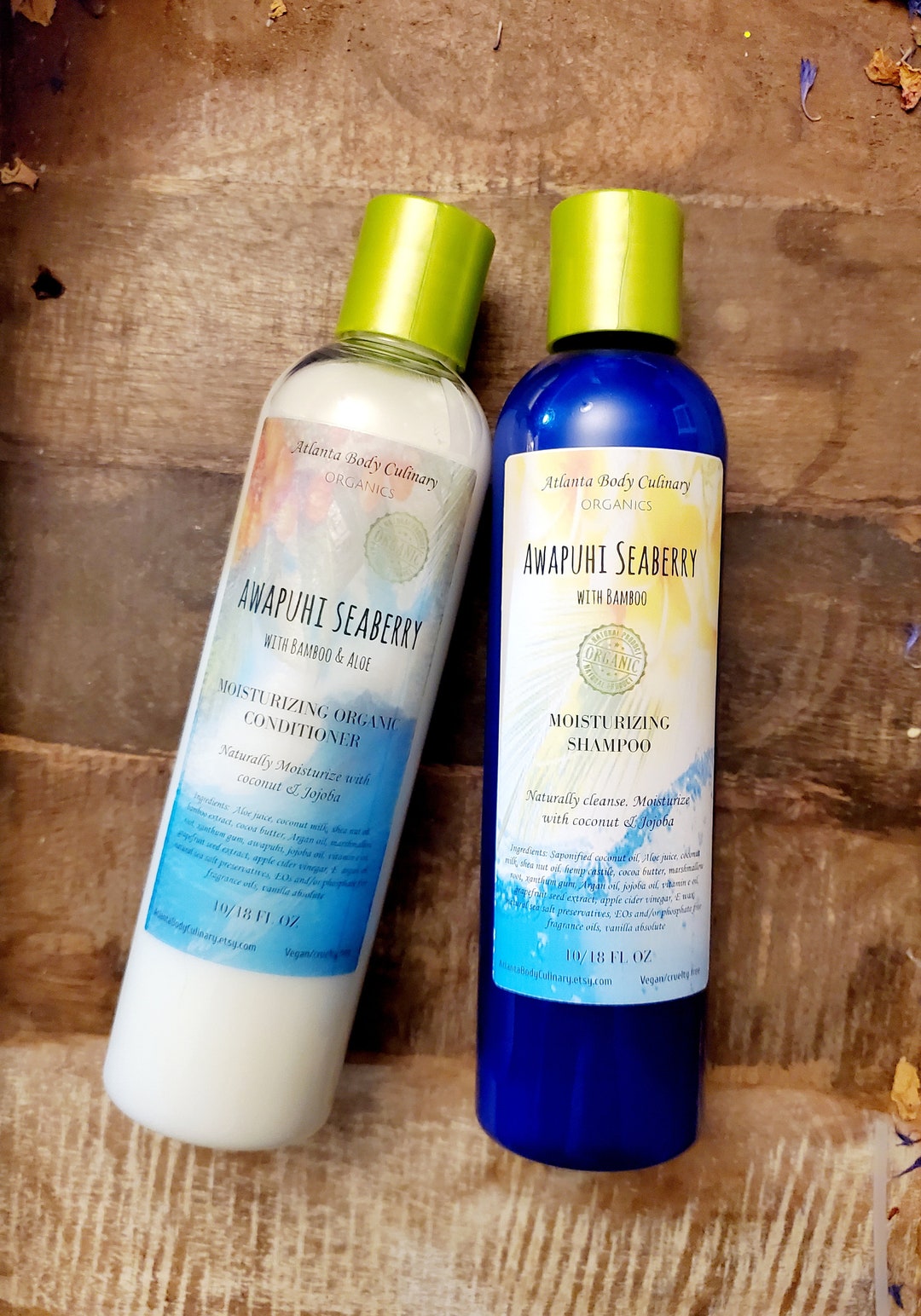 Awapuhi Seaberry Set Organic Shampoo Organic Conditioner Vegan Shampoo