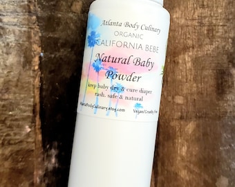 Organic Baby powder vegan baby powder natural baby powder organic diaper rash powder