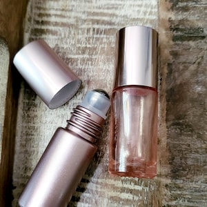Mini Rose Gold Roll on Fragrances choose your color natural roll on perfumes organic essential oil perfumes vegan roll on perfumes