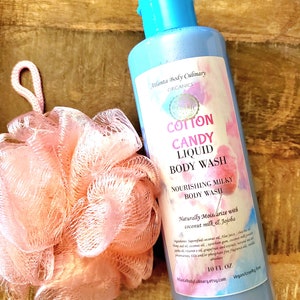 Cotton Candy Organic Body Wash liquid body wash vegan body wash moisturizing body wash non-drying body wash