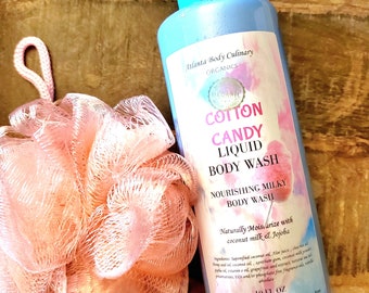 Cotton Candy Bio Duschgel flüssiges Duschgel veganes Duschgel feuchtigkeitsspendendes Duschgel nicht trocknendes Duschgel