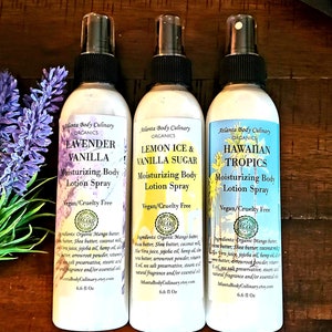 Organic Spray Lotion moisturizing body spray lotion vegan spray lotion organic lotion