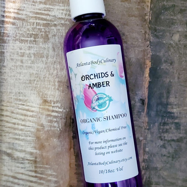 Hawaiian Orchid Amber Organic shampoo vegan unscented shampoo sulfate free shampoo