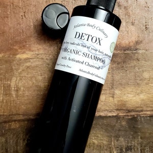 Activated Charcoal tea tree rosemary mint shampoo OR conditioner activated charcoal organic shampoo detox and clarify vegan charcoal