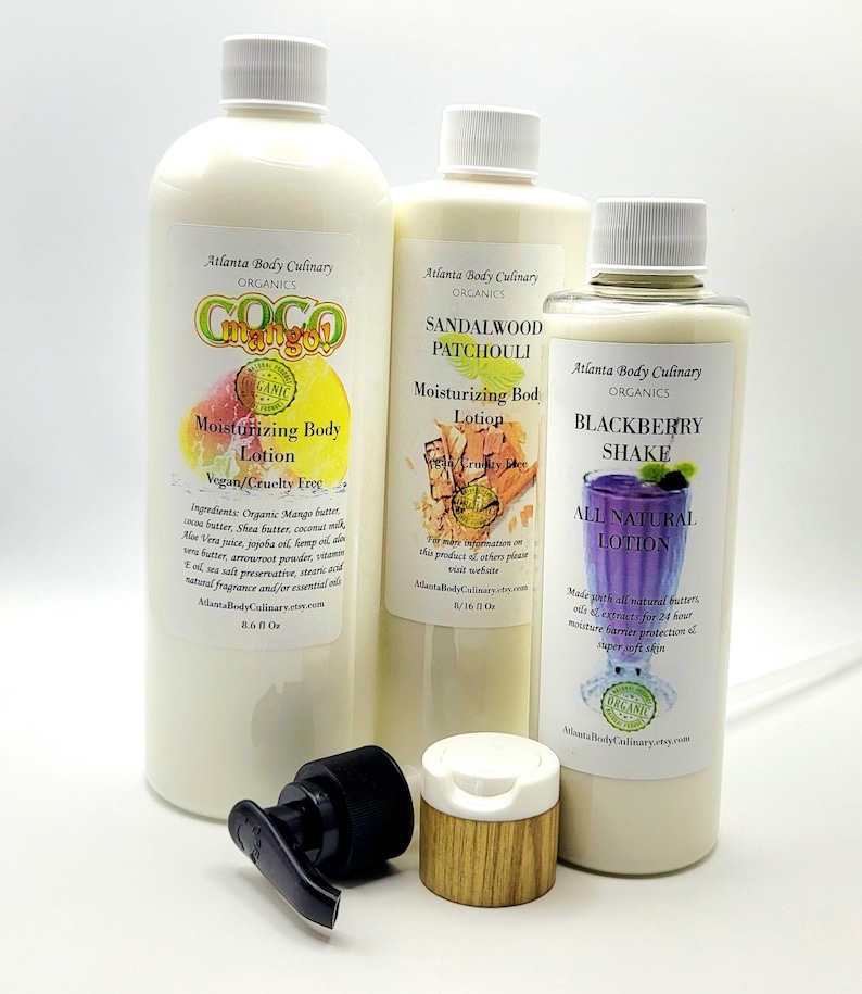 8oz Organic Body Lotion ANY SCENT image 2