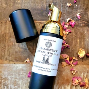 Frankincense facial cleanser creme foaming organic facial wash frankincense and myrrh face wash anti aging face wash aging skin face wash