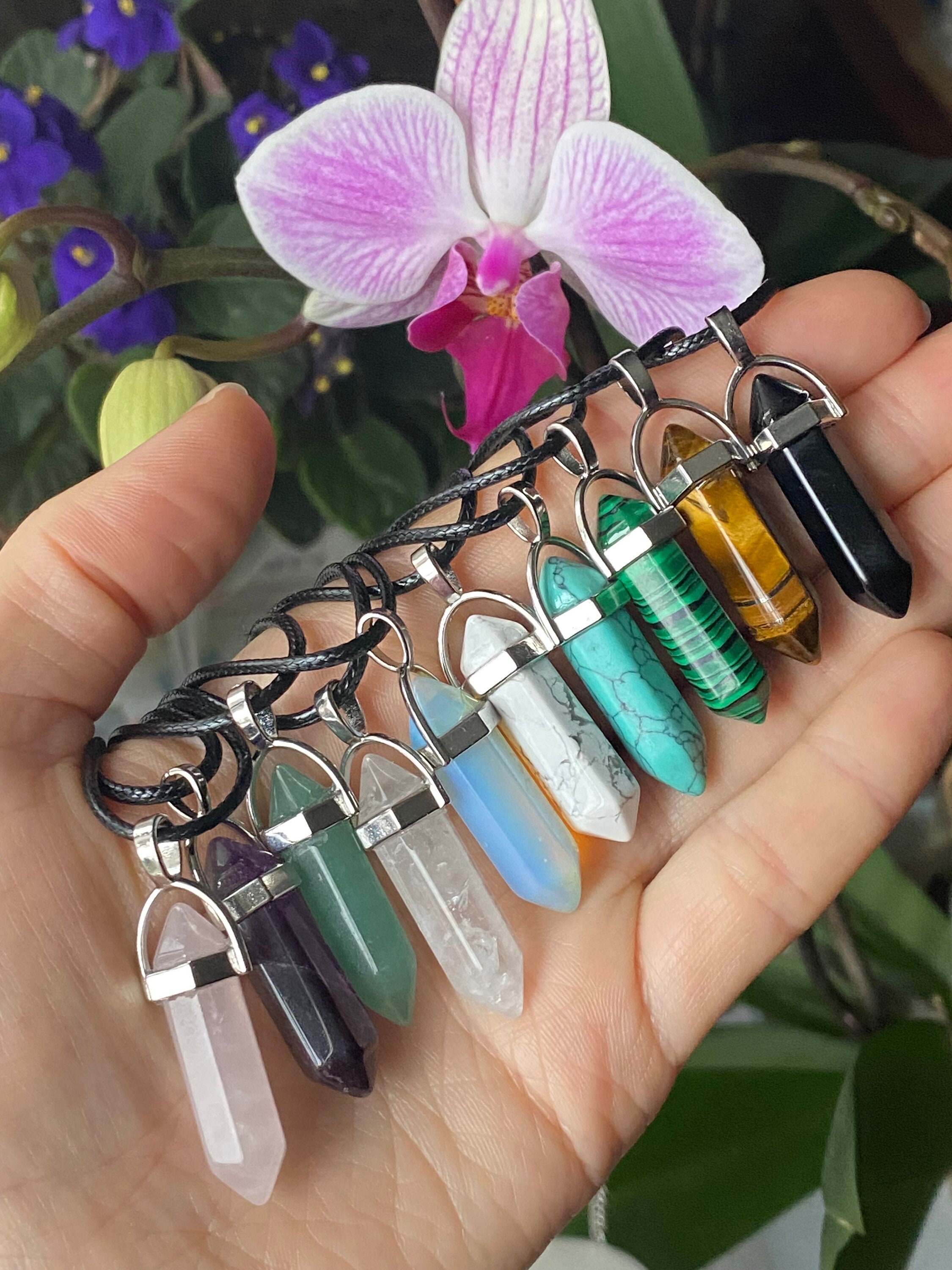 Men's healing crystal necklace best sale