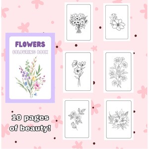 Libro da colorare di fiori